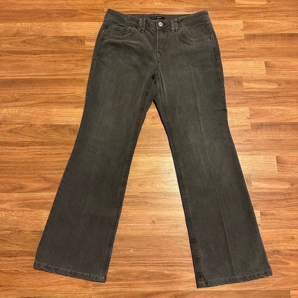 French Cuff Boot Cut Jeans Black/Dark Gray | Women Size 12